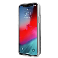Guess GUHCP12LLG4GSI iPhone 12 Pro Max 6.7" sidabrinis/sidabrinis kietas dėklas 4G Didelis Skystas Blizgesys