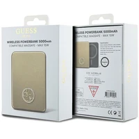 Guess Magnetinė 4G Strassed Metalinis Logotipas indukcinė išorinė baterija 15W 5000mAh - auksinė