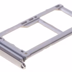 SIM kortelės laikiklis Samsung S10e/S10/S10+ DUAL White/Silver originalus (used Grade A)