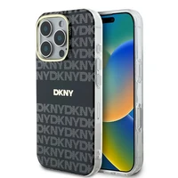 DKNY Kartotinis tekstūros raštas su juostele iPhone 16 Pro Dėklas telefonui - juodas