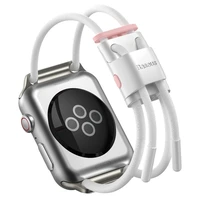 Baseus reguliuojama sporto juosta laikrodžiui Apple Watch 3/4/5/6/SE 38/40mm (LBAPWA4-A24) balta-rožinė (f)