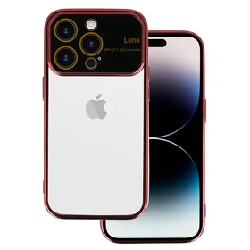Dėklas telefonui su elektro lęšiu Iphone XR vyšninė