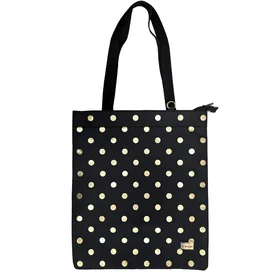 Pirkinių krepšys Wonder raštas 2 auksinis su taškeliais