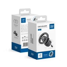 BLUE STAR magnetinis automobilinis laikiklis oro angai, suderinamas su MagSafe BARREL, juodas