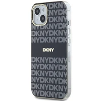 DKNY IML Mono ir juostelės Magnetinis dėklas iPhone 15 Plus / 14 Plus - juoda