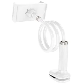 HOCO reguliuojamas stalo laikiklis su spaustuku HD10 baltas