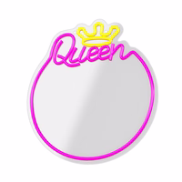 Neon MIRROR LED QUEEN warm baltas rožinis FMNE04 Forever Light