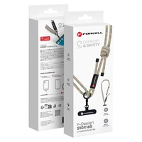 FORCELL F-DESIGN S10X165 kryžminė telefono virvelė su reguliuojamu ilgiu (maks. 82,5cm kilpoje) žalia rožinė violetinė