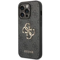 Guess 4G Big Metal Logo dėklas telefonui iPhone 15 Pro Max - pilka