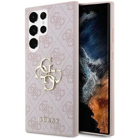 GUESS dėklas SAMSUNG S24 Ultra GUHCS24L4GMGPI (Odinis 4G metalinis logotipas) rožinė