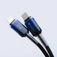 FORCELL F-ENERGY C356 kabelis Type C į Lightning PD 3A 27W Gradient 1 m juodas