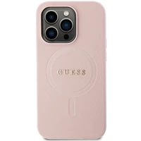 Guess GUHMP13LPSAHMCP dėklas telefonui iPhone 13 Pro / 13 - rožinis Saffiano Magnetinis