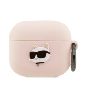 Karl Lagerfeld KLA3RUNCHP AirPods 3 dėklas silikoninis rožinis Karl Head 3D