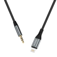 Dudao garso kabelis Lightning - mini jack 3.5mm 1m pilkas (L11PRO)