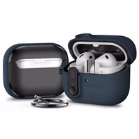 "Tech-Protect" plonas dėklas su kabliuku, skirtas "Samsung Galaxy Buds 3 / 3 FE / 3 Pro" - tamsiai mėlynas