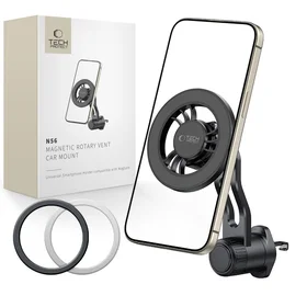 Tech-Protect N56 MagSafe magnetinis automobilinis oro angos laikiklis - juodas