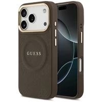 Guess Peony Hot Stamp MagSafe dėklas telefonui iPhone 17 Pro - rudas
