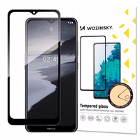 Wozinsky Tempered Glass Full Glue Super Tough Apsauginis stiklas viso ekrano su rėmeliu, Case Friendly Nokia 2.4 juodas