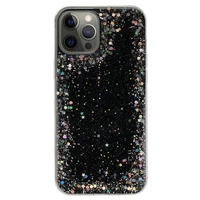 Skaidrus dėklas telefonui Iphone 12 Pro Max Juodas