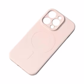 Magnetinis suderinamas silikoninis dėklas iPhone 15 Pro - kreminis