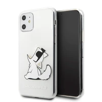 Karl Lagerfeld Choupette Fun dėklas telefonui iPhone 11 / Xr - permatomas