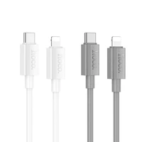 Kabelis USB-C į Lightning Hoco PD 27W 1 m X107 pilkas