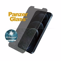 PanzerGlass Standartinis Super+ antibakterinis privatumo temperuotas stiklas iPhone 12 Pro Max