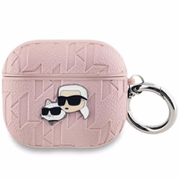 Karl Lagerfeld KLA3PGKCPP AirPods 3 dėklas rožinis Monogram Karl & Choupette Head
