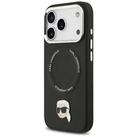 Karl Lagerfeld Karl Pin Magnetinis dėklas telefonui iPhone 17 Pro Max - Juodas