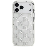 Karl Lagerfeld IML KL Monograma Magnetinis dėklas telefonui iPhone 17 Pro Max - baltas