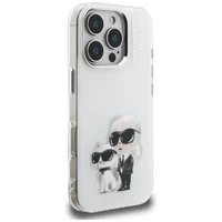 Karl Lagerfeld IML Aquarelle Karl & Choupette & Logo deklas iPhone 16 Pro Max - baltas