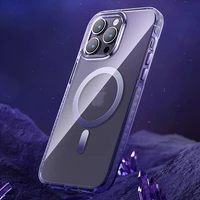 Kingxbar PQY Ice Crystal Series magnetinis dėklas telefonui iPhone 14 Pro MagSafe pilkas
