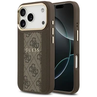 Guess 4G Stripe Magnetinis dėklas telefonui iPhone 17 Pro - ruda