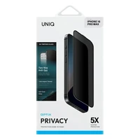 Uniq Optix privatumo grūdinto stiklo apsauga su privatumo aplikatoriumi iPhone 16 Pro Max