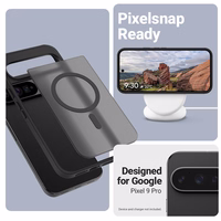 Crong Hybrid Matte Magnetic - MagSafe dėklas Google Pixel 9 Pro (juodas)