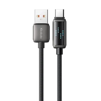 "Mcdodo CA-2350" USB-A į USB-C kabelis, 6A, LED ekranas, 1,2 m
