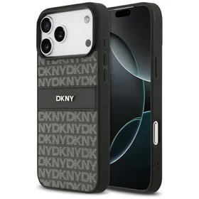 DKNY pakartotinio rašto su toninėmis juostelėmis dėklas telefonui iPhone 17 Pro Max - juodas
