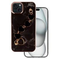 Trendo dėklas telefonui iPhone 15 dizainas 6 juodas