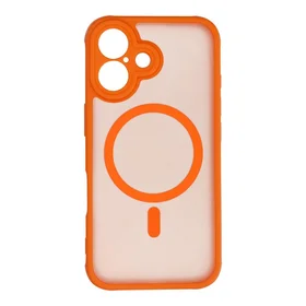 FULL MATTE MAG COVER dėklas telefonui suderinamas su Magnetiniu įkrovimu IPHONE 16 hermes oranžinė