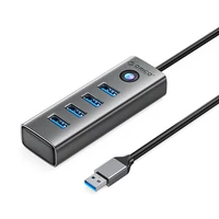 Hub Orico PDD4U-U3 4x USB-A 3.0 - pilkas