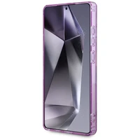 GUESS dėklas SAMSUNG S25 Ultra GUHMS25LHFLPEDU (Magnetinis IML metalinis blizgesys gėlių trikampis) violetinė