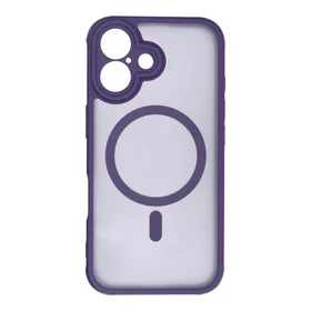 FULL MATTE MAG COVER dėklas telefonui suderinamas su Magnetiniu įkrovimu IPHONE 16 violetinė
