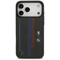 Dėklas telefonui BMW M Kevlar Lines & Logo MagSafe Case for iPhone 17 Pro Max - juodas