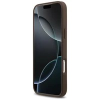Guess 4G Nauble Card Triangle dėklas iPhone 17 Pro Max - rudas