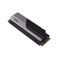 SILICON POWER PCIe Gen 4x4 XS70 Vidinis kietosios būsenos diskas SSD 2TB M.2 2280 NVMe 1.4 (SP02KGBP44XS7005) Juoda, Pilka