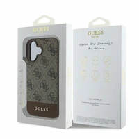 Guess 4G Bottom Stripe dėklas telefonui iPhone 16 - rudas
