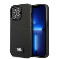 Karl Lagerfeld KLHCP13XSFMP2K Dėklas telefonui iPhone 13 Pro Max 6.7" - juodas (m) Saffiano Plaque