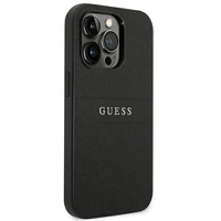 Guess Saffiano dirželis dėklas telefonui iPhone 14 Pro - juodas