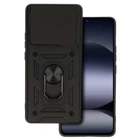 Slide Camera Armor dėklas telefonui Xiaomi Redmi Note 14 5G juodas