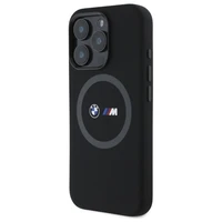 BMW M Silikoninis Spausdintas Žiedas Magnetinis dėklas iPhone 16 Pro Max - juodas